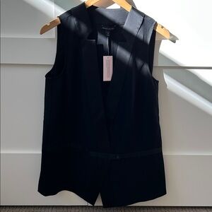 Banana Republic Black Vest with Satin Neckline